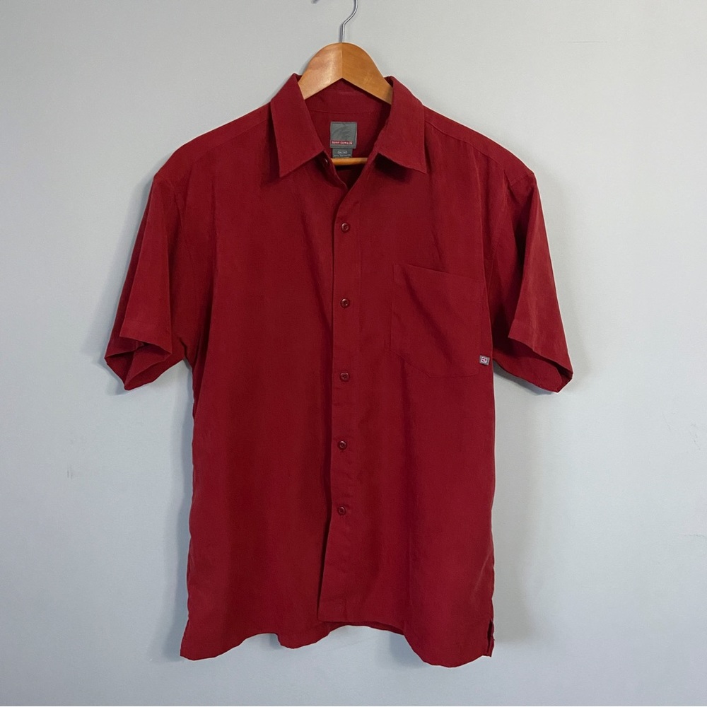 Red Button down T-shirts